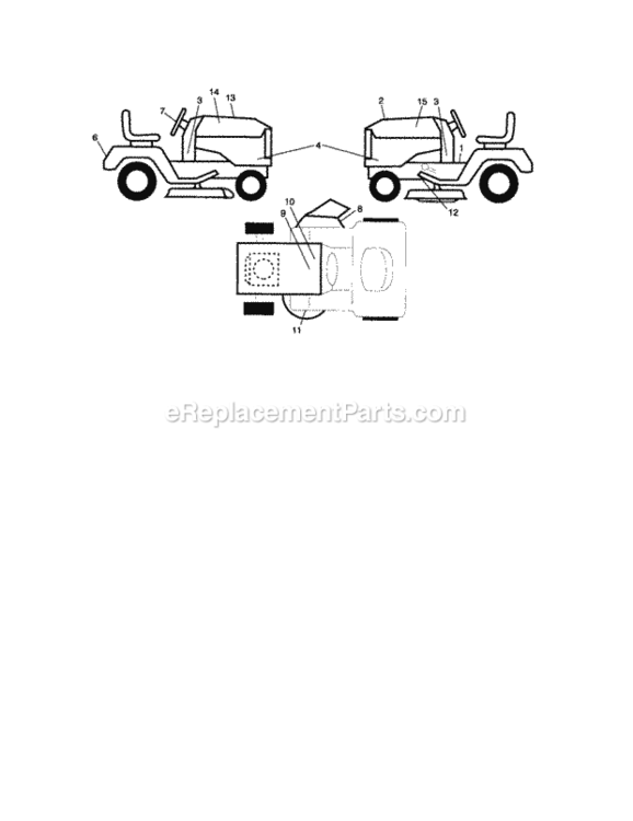 Page G Diagram and Parts List for 917287490  Craftsman Lawn Tractor