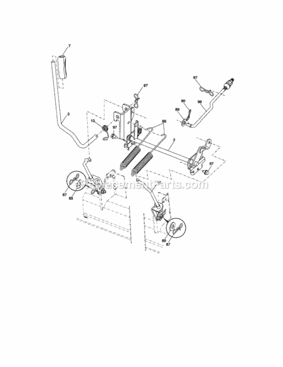 Page I Diagram and Parts List for 917287490  Craftsman Lawn Tractor