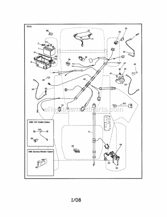 Page A Diagram and Parts List for 917287491  Craftsman Lawn Tractor