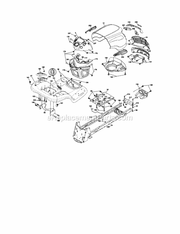 Page B Diagram and Parts List for 917287491  Craftsman Lawn Tractor