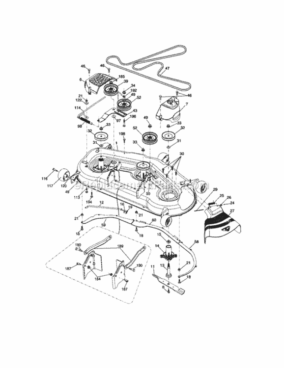 Page G Diagram and Parts List for 917287491  Craftsman Lawn Tractor