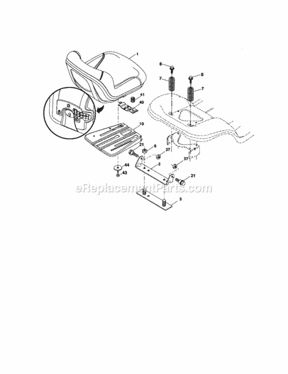 Page J Diagram and Parts List for 917287500  Craftsman Lawn Tractor
