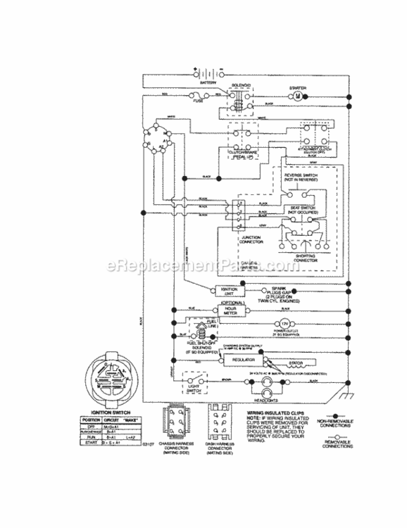 Page K Diagram and Parts List for 917287500  Craftsman Lawn Tractor