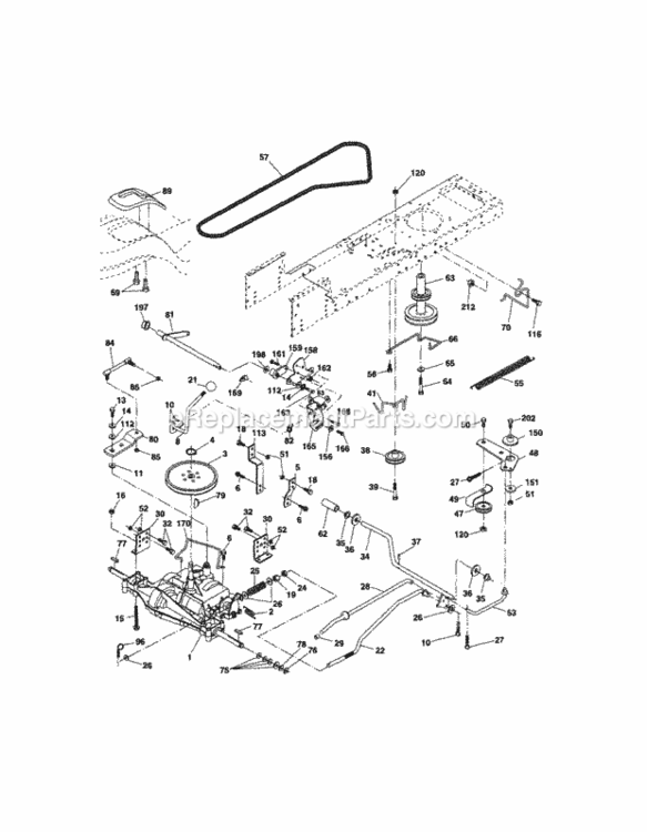 Page C Diagram and Parts List for 917288030  Craftsman Lawn Tractor