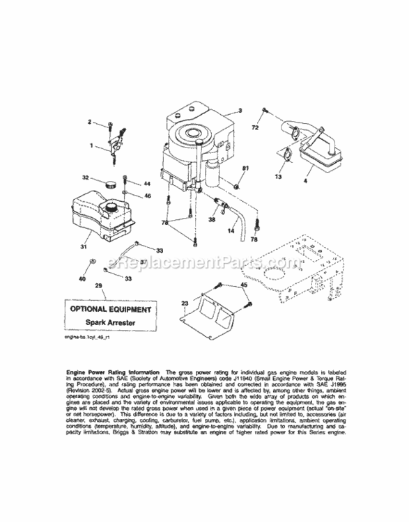 Page D Diagram and Parts List for 917288030  Craftsman Lawn Tractor