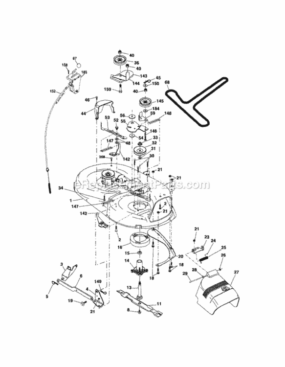 Page G Diagram and Parts List for 917288030  Craftsman Lawn Tractor