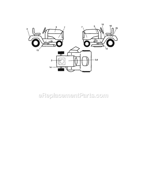 Page H Diagram and Parts List for 917288030  Craftsman Lawn Tractor