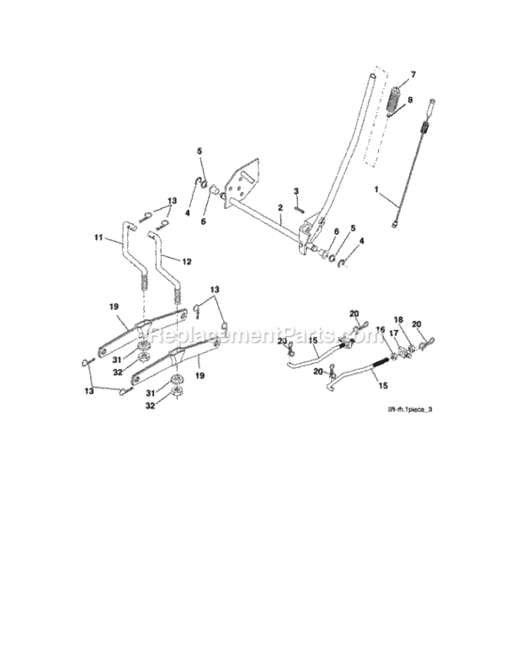 Page J Diagram and Parts List for 917288031  Craftsman Lawn Tractor