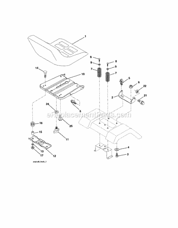 Page F Diagram and Parts List for 917288031  Craftsman Lawn Tractor