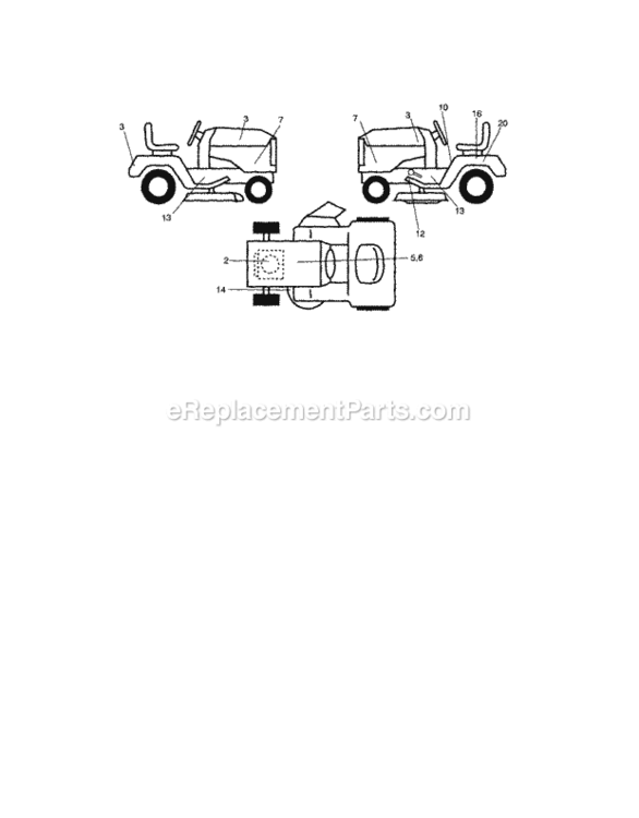 Page H Diagram and Parts List for 917288031  Craftsman Lawn Tractor