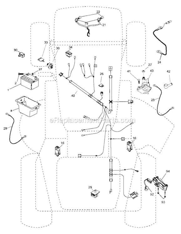 Electrical Diagram and Parts List for 917288032  Craftsman Lawn Tractor