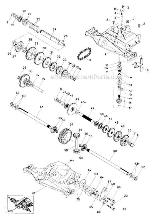 Dana-Transaxle_D4360-140 Diagram and Parts List for 917288032  Craftsman Lawn Tractor