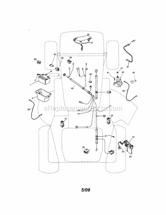 Page A Diagram and Parts List for 917288033  Craftsman Lawn Tractor