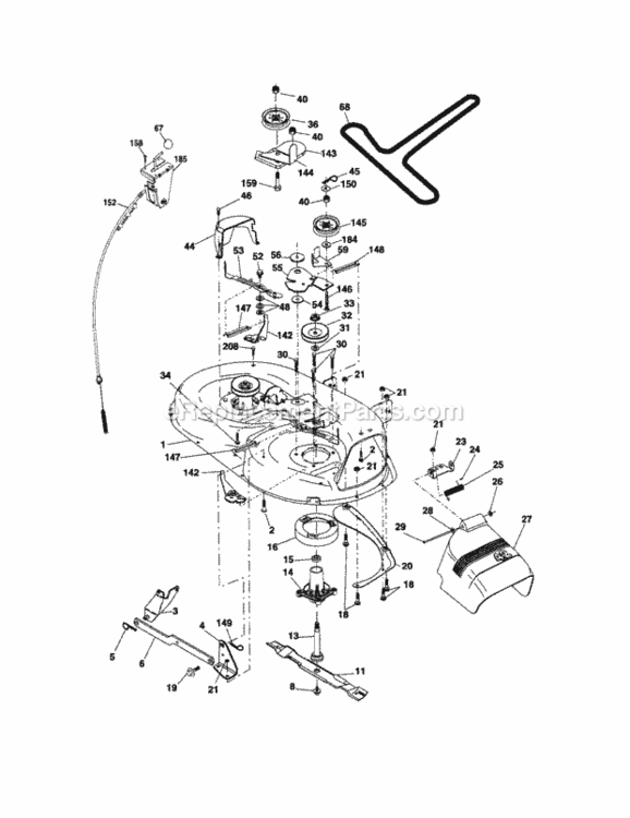 Page G Diagram and Parts List for 917288033  Craftsman Lawn Tractor