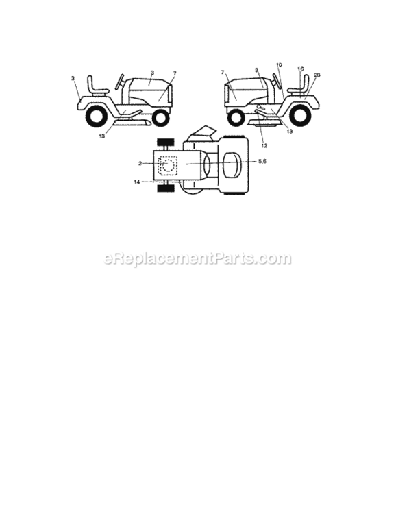 Page H Diagram and Parts List for 917288033  Craftsman Lawn Tractor