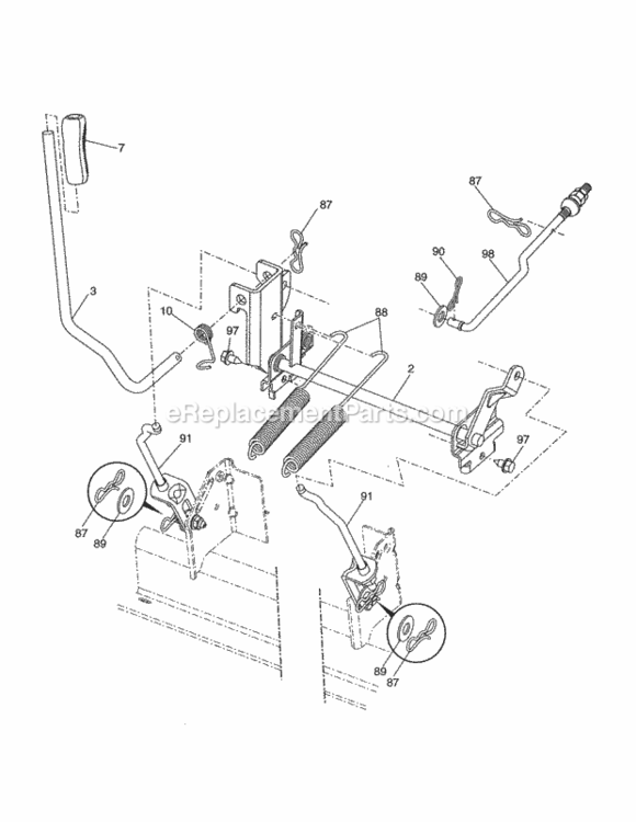 Page J Diagram and Parts List for 917288040  Craftsman Lawn Tractor