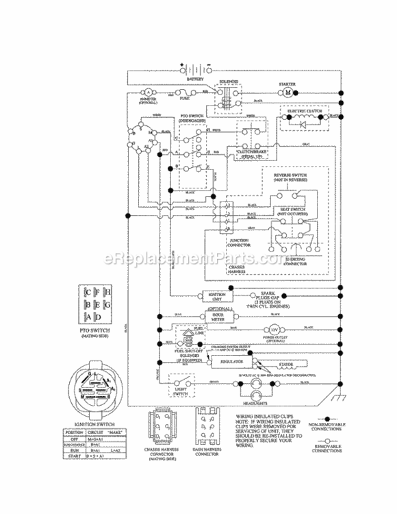 Page K Diagram and Parts List for 917288040  Craftsman Lawn Tractor