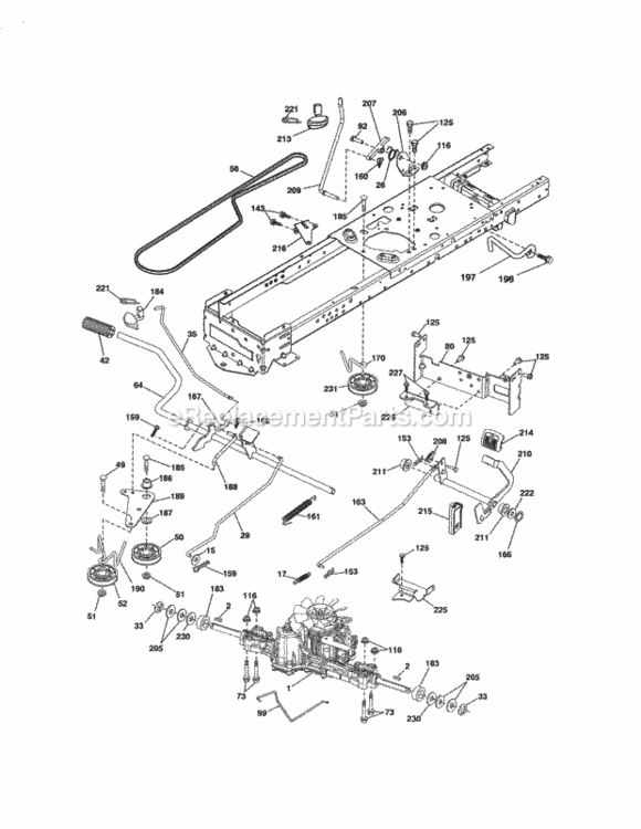 Page C Diagram and Parts List for 917288040  Craftsman Lawn Tractor