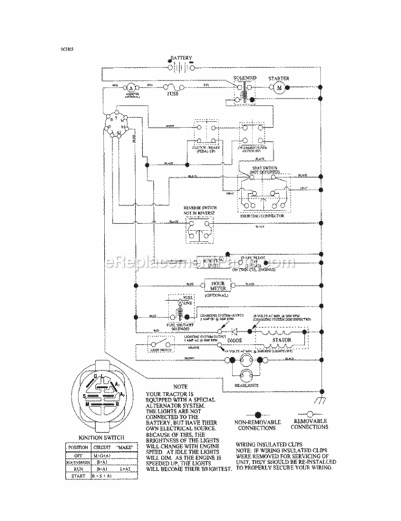 Page K Diagram and Parts List for 917288051  Craftsman Lawn Tractor