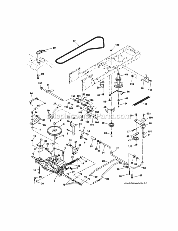 Page C Diagram and Parts List for 917288051  Craftsman Lawn Tractor