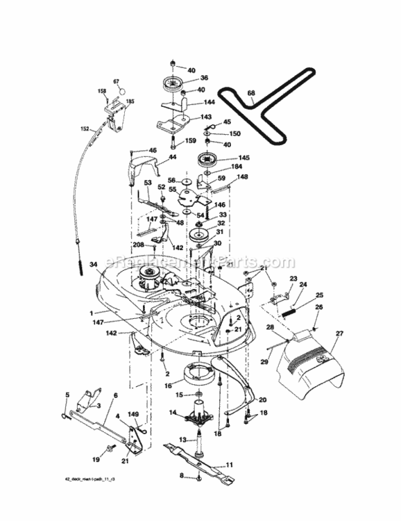 Page G Diagram and Parts List for 917288051  Craftsman Lawn Tractor