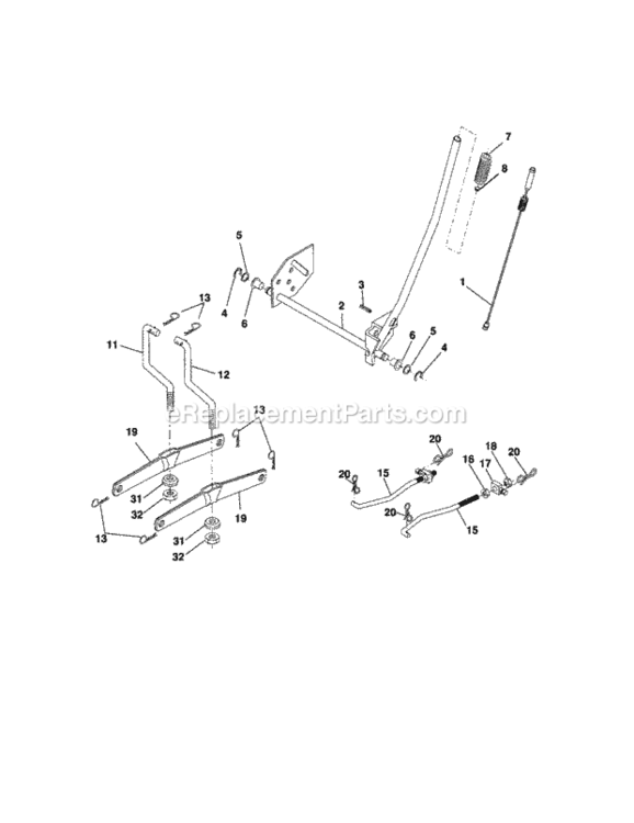 Page J Diagram and Parts List for 917288070  Craftsman Lawn Tractor