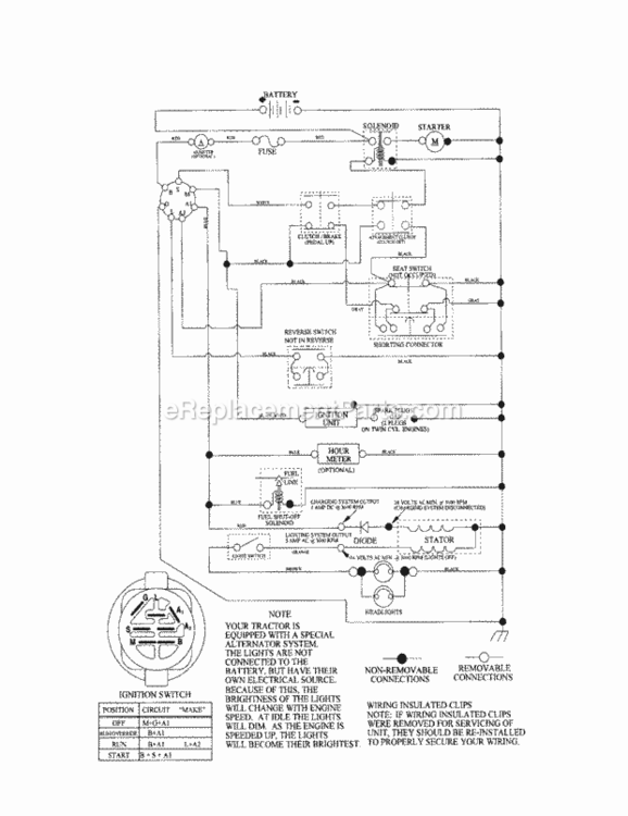 Page K Diagram and Parts List for 917288070  Craftsman Lawn Tractor