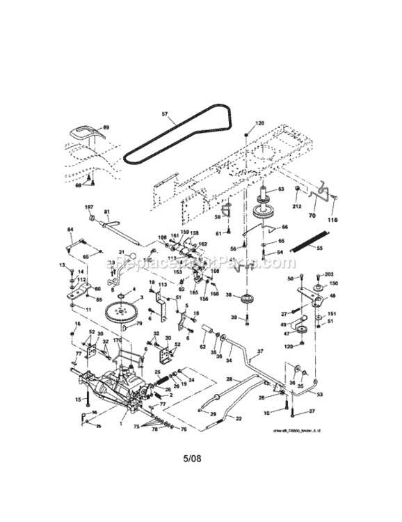 Page C Diagram and Parts List for 917288070  Craftsman Lawn Tractor