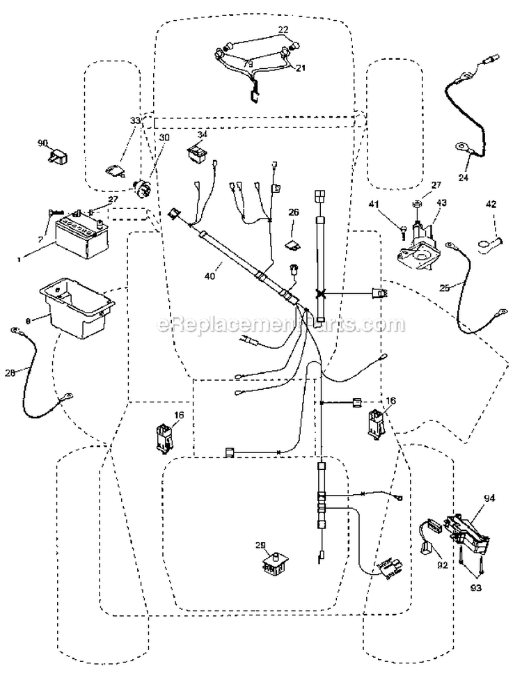 Electrical Diagram and Parts List for 917288071  Craftsman Lawn Tractor