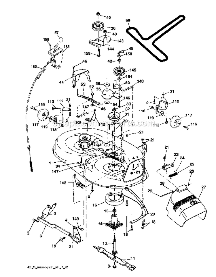 Page L Diagram and Parts List for 917288071  Craftsman Lawn Tractor