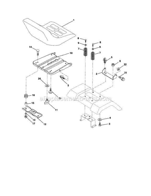 Page G Diagram and Parts List for 917288090  Craftsman Lawn Tractor