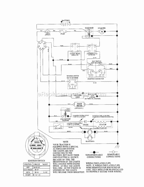 Page K Diagram and Parts List for 917288091  Craftsman Lawn Tractor