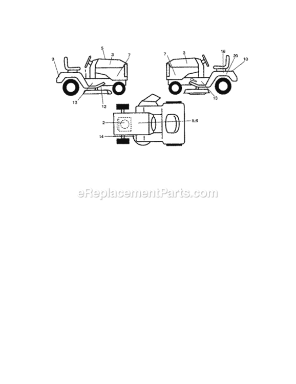 Page G Diagram and Parts List for 917288091  Craftsman Lawn Tractor