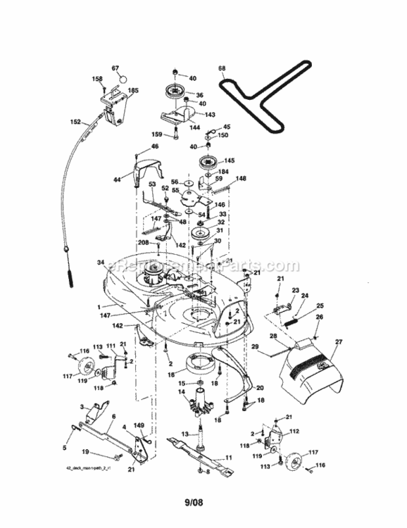 Page I Diagram and Parts List for 917288091  Craftsman Lawn Tractor