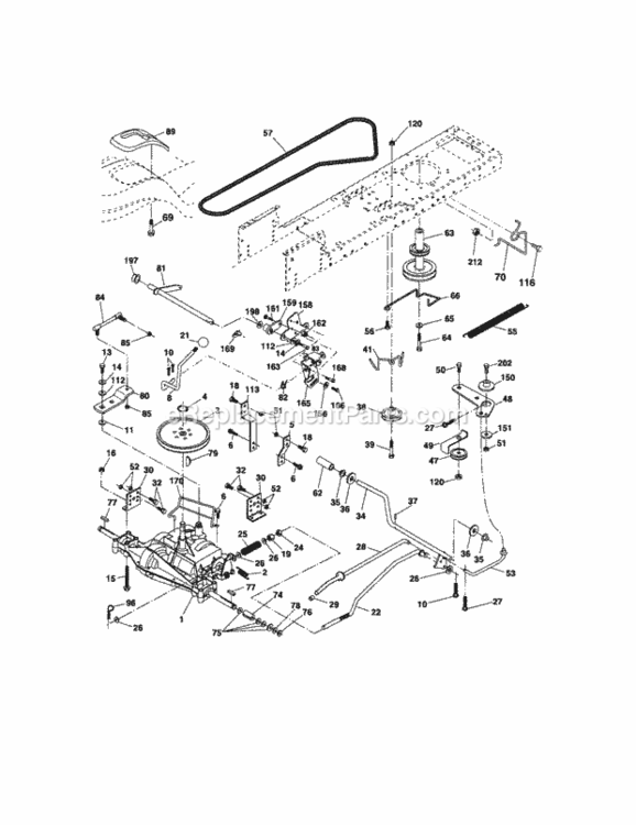 Page C Diagram and Parts List for 917288092  Craftsman Lawn Tractor