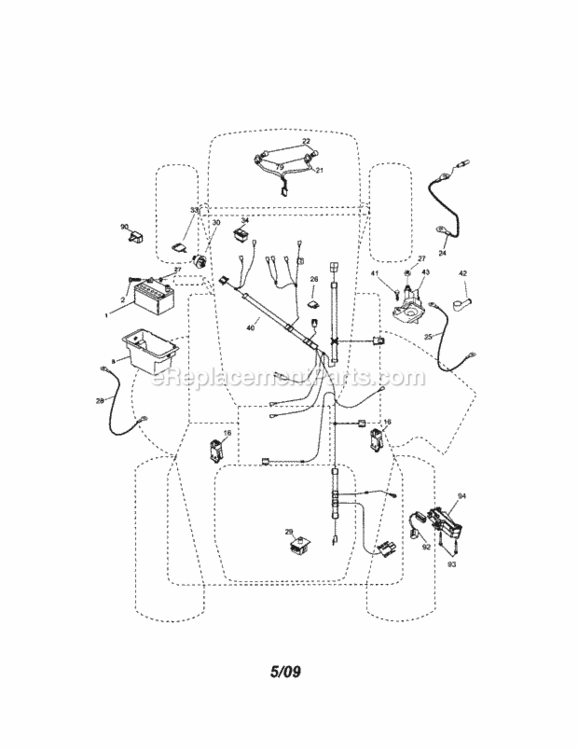 Page A Diagram and Parts List for 917288100  Craftsman Lawn Tractor