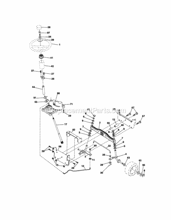 Page D Diagram and Parts List for 917288100  Craftsman Lawn Tractor