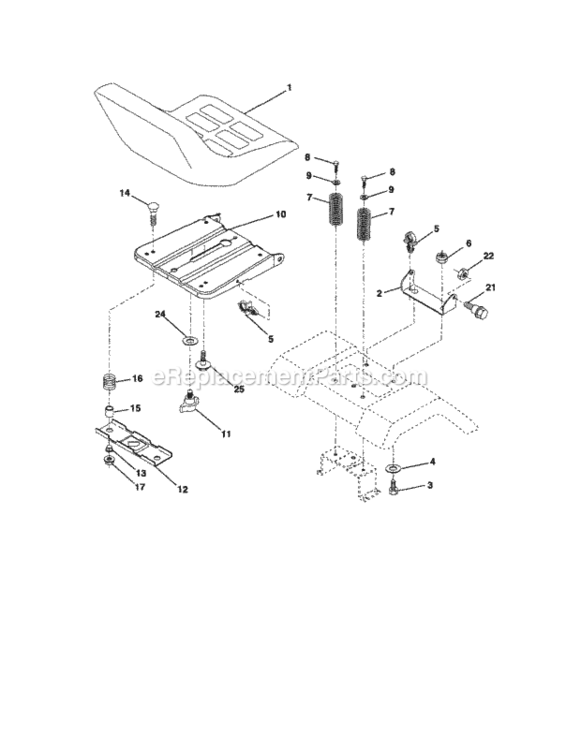 Page F Diagram and Parts List for 917288100  Craftsman Lawn Tractor