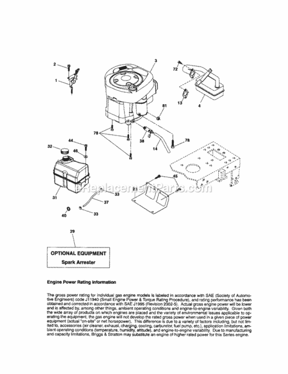 Page D Diagram and Parts List for 917288101  Craftsman Lawn Tractor