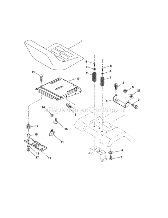 Page F Diagram and Parts List for 917288101  Craftsman Lawn Tractor