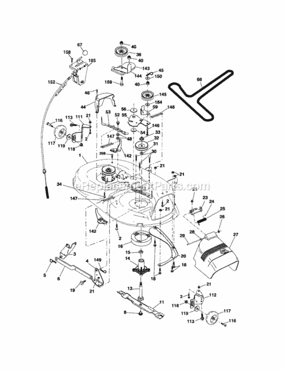 Page G Diagram and Parts List for 917288101  Craftsman Lawn Tractor