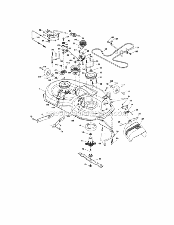Page J Diagram and Parts List for 917288112  Craftsman Lawn Tractor