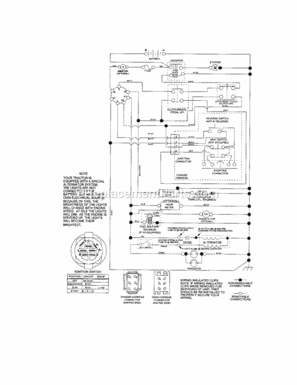 Page K Diagram and Parts List for 917288112  Craftsman Lawn Tractor