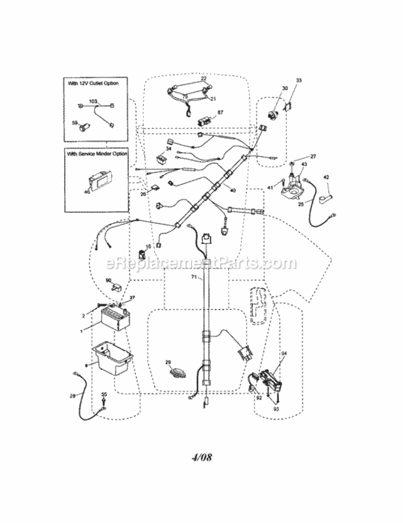 Page A Diagram and Parts List for 917288121  Craftsman Lawn Tractor
