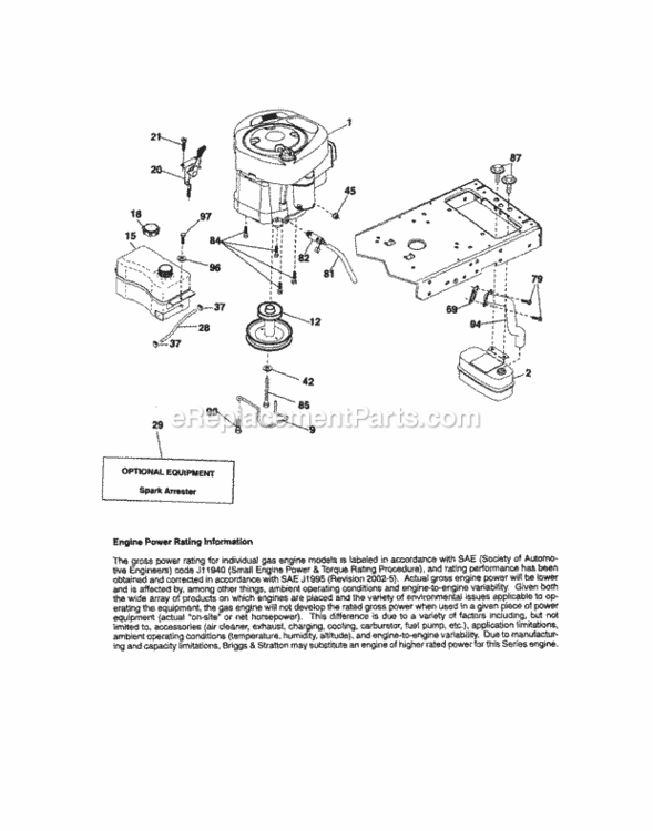 Page D Diagram and Parts List for 917288121  Craftsman Lawn Tractor