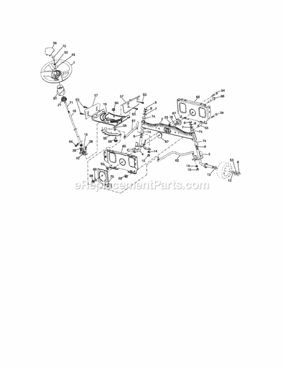 Page E Diagram and Parts List for 917288121  Craftsman Lawn Tractor
