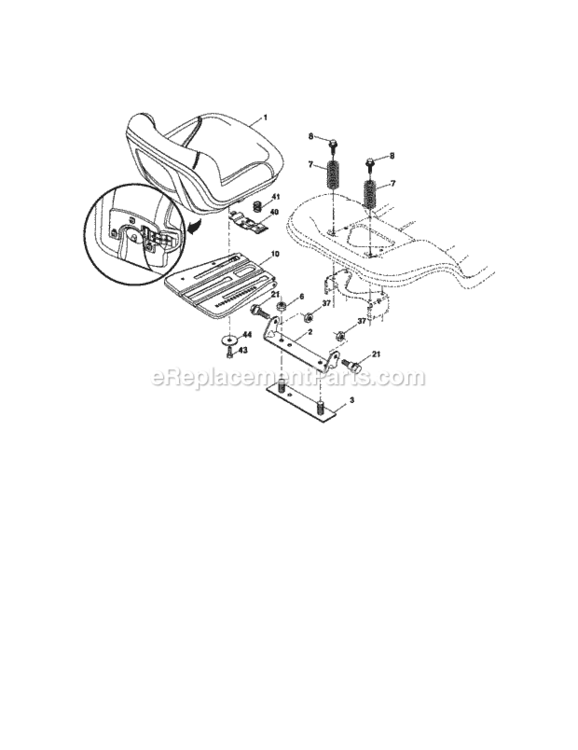 Page F Diagram and Parts List for 917288121  Craftsman Lawn Tractor