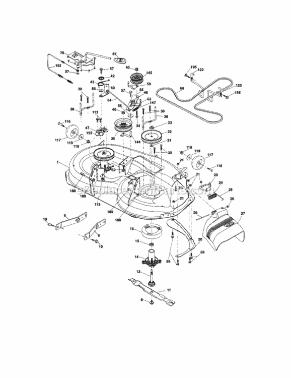 Page G Diagram and Parts List for 917288121  Craftsman Lawn Tractor