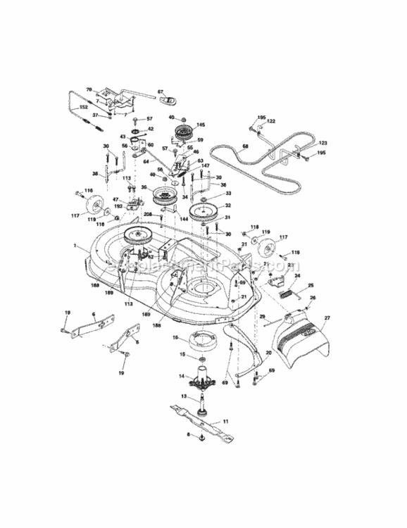 Page G Diagram and Parts List for 917288122  Craftsman Lawn Tractor