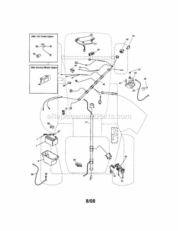Page A Diagram and Parts List for 917288123  Craftsman Lawn Tractor